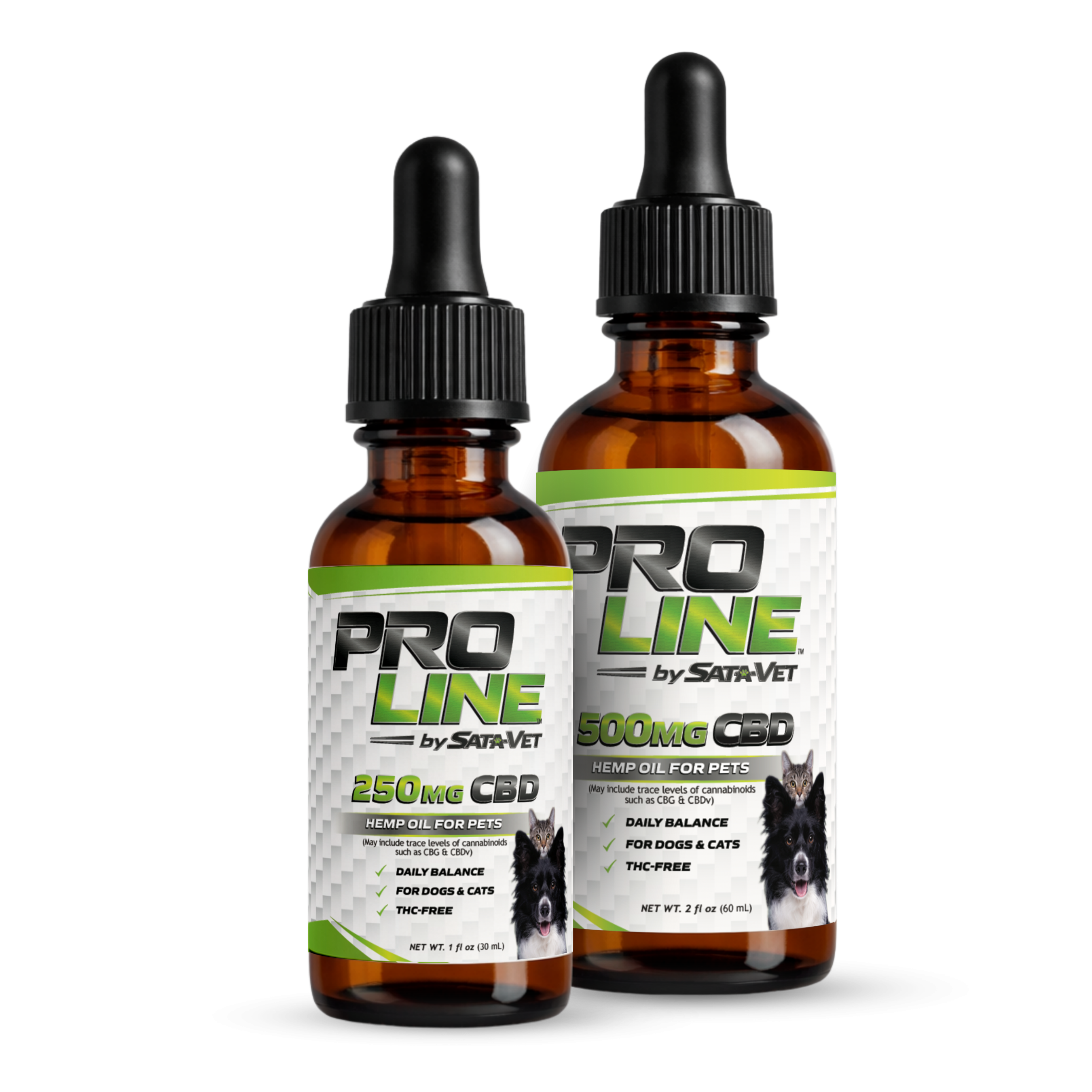 CBD Hemp Oil Tincture for Pets • 250 mg (30 mL) or 500 mg (60 mL)