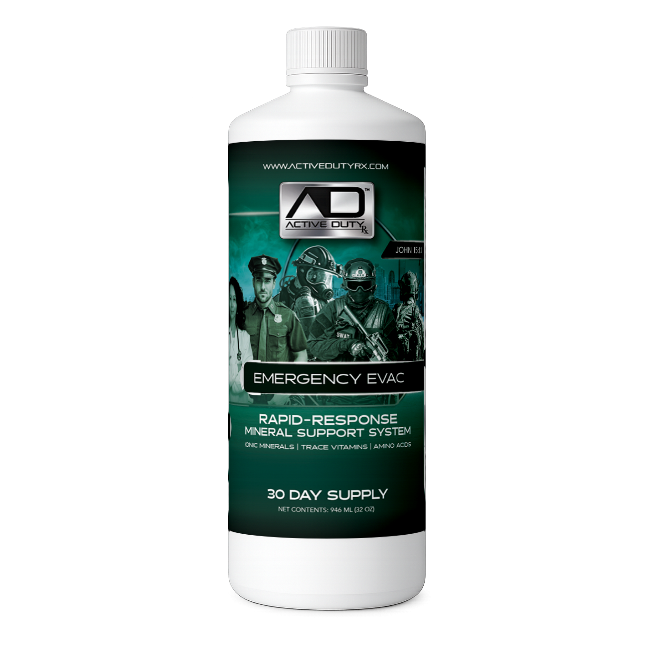 Active Duty RX™ Emergency Evac – Rapid Response Mineral Support, 30 Day