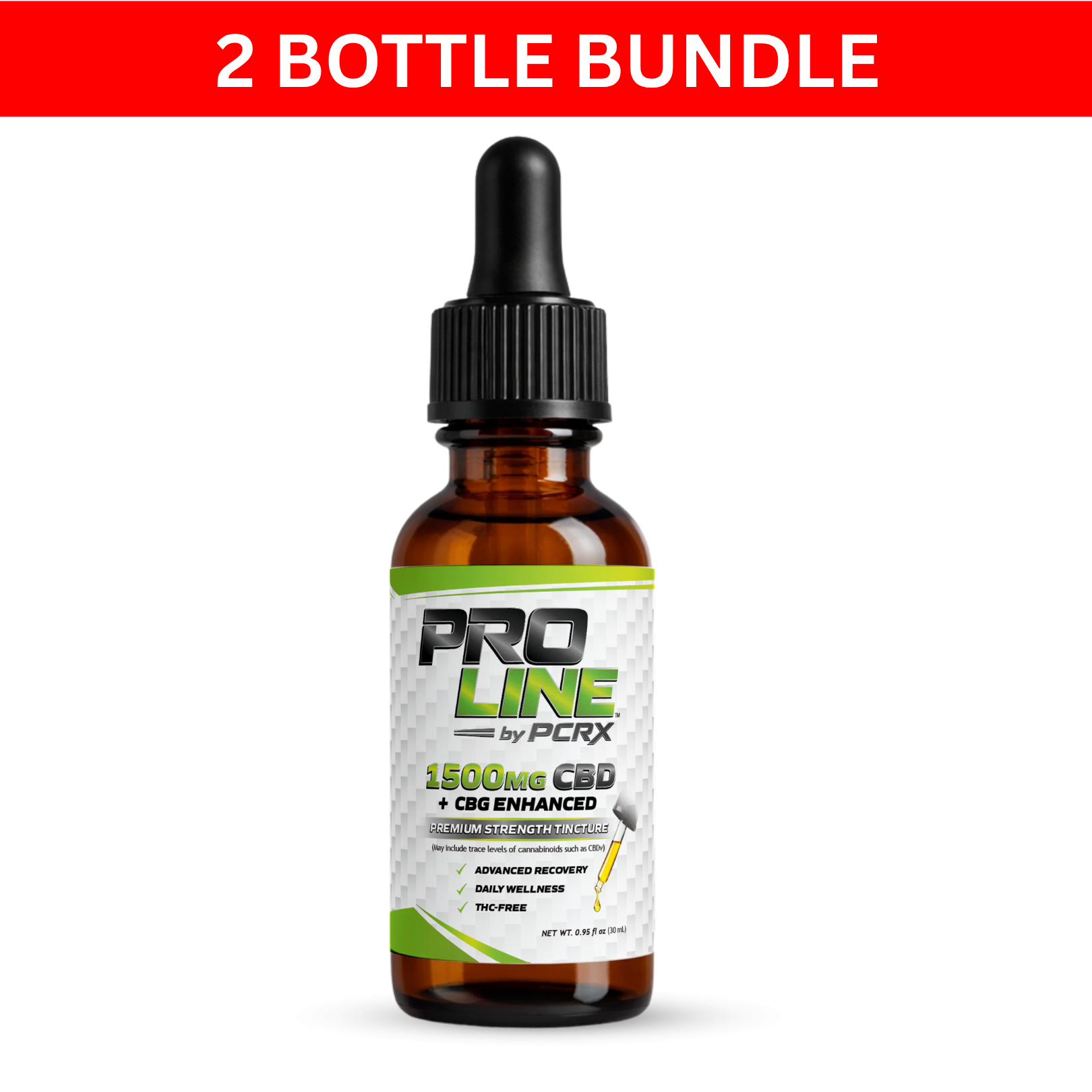 BUNDLE • 2 Bottles (Formerly Emerald) | Premium Strength Tincture • 1500 mg CBD + CBG