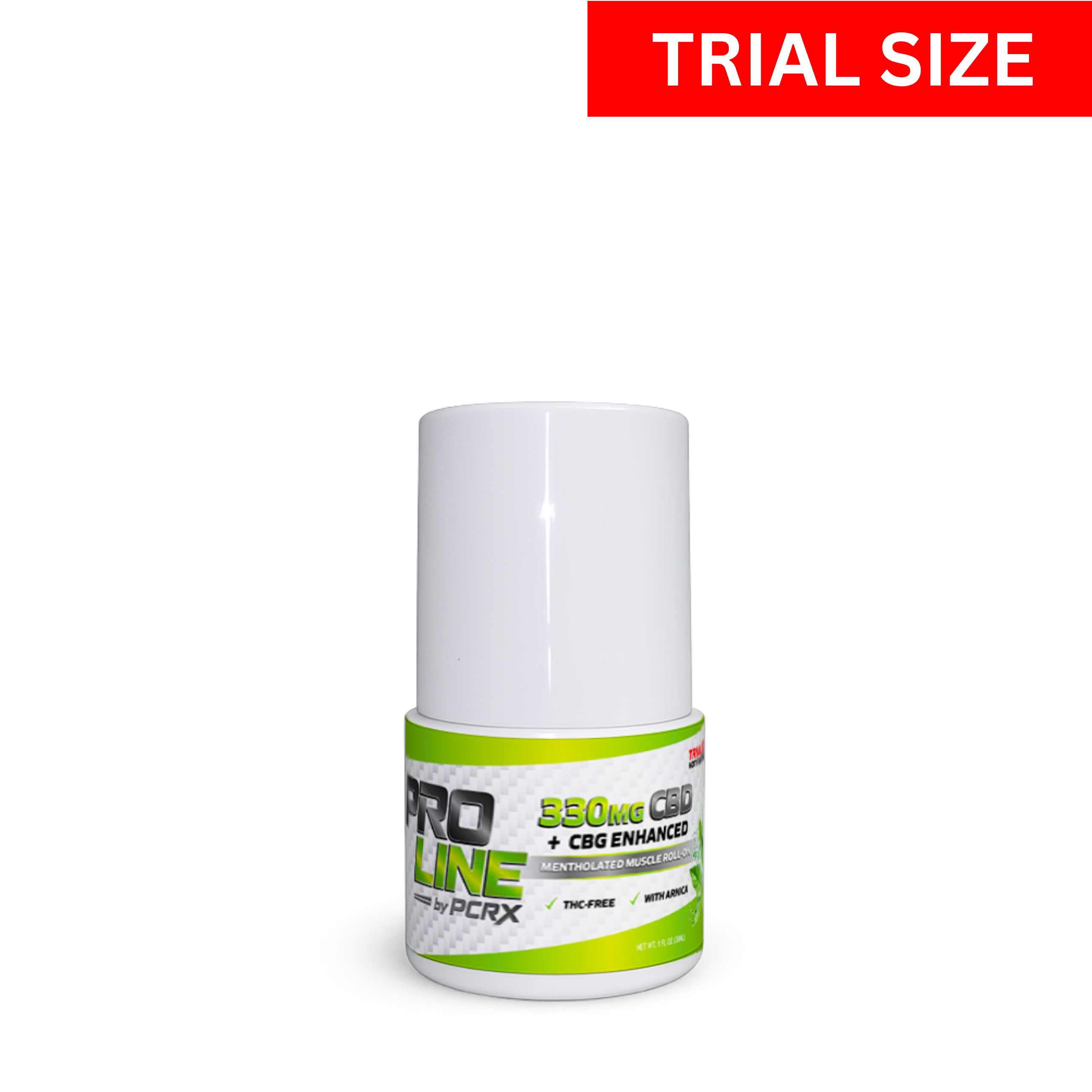Mentholated Muscle Roll-On • 330 mg CBD + CBG (Trial Size)