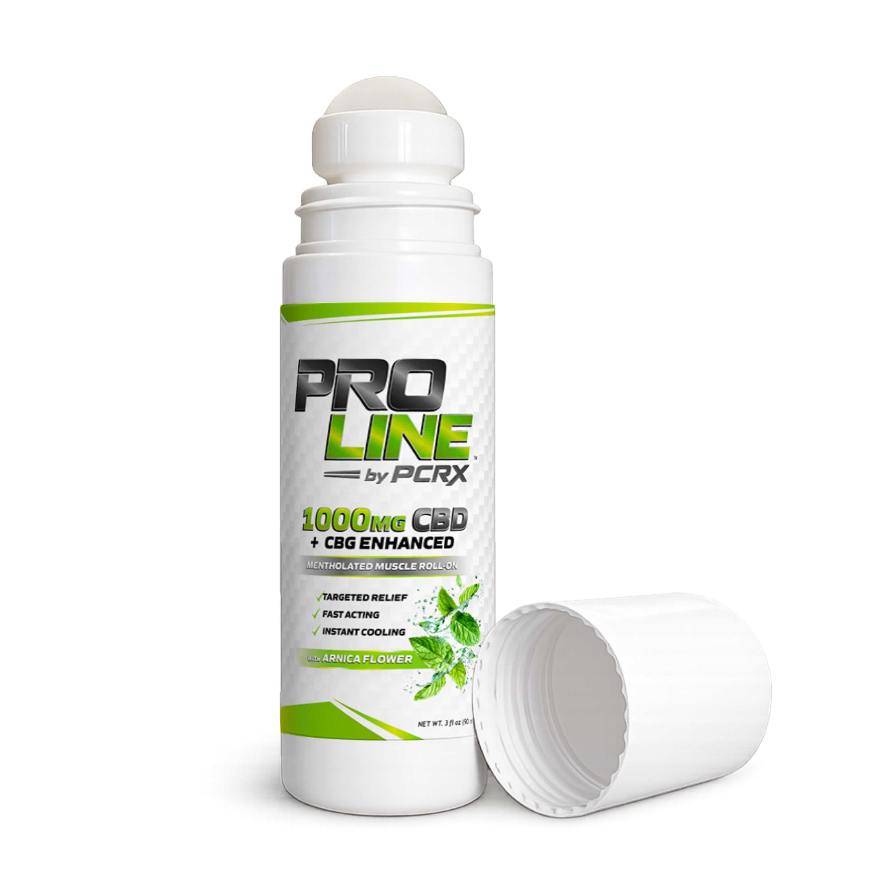 Mentholated Muscle Roll-On • 1000 mg CBD + CBG