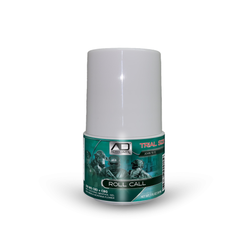 Active Duty RX™ Mentholated Roll-On Gel 330mg CBD + CBG, 30 mL