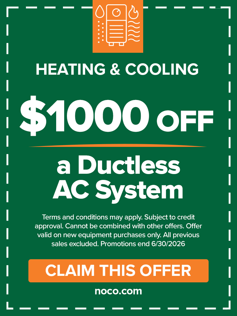 Ad for 200 heating and cooling rebate on a smart thermostat; button says Claim This Offer.