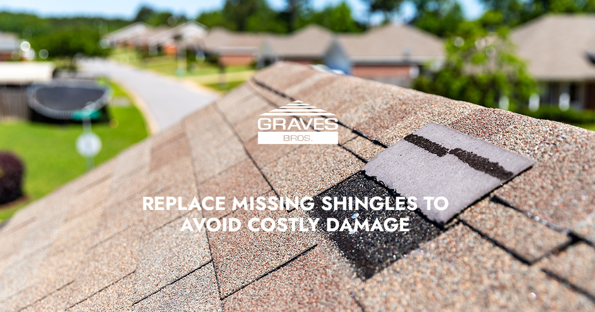 A roof with red shingles, with one shingle flipped up