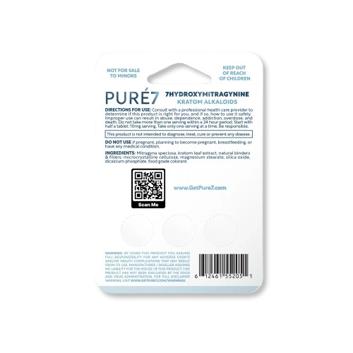 Pure 7OH Tablets – 3 Count | 6 Servings | 20mg Per Tablet