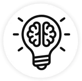 lightbulb icon with brain