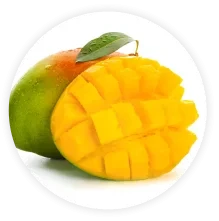 mango cut up and whole