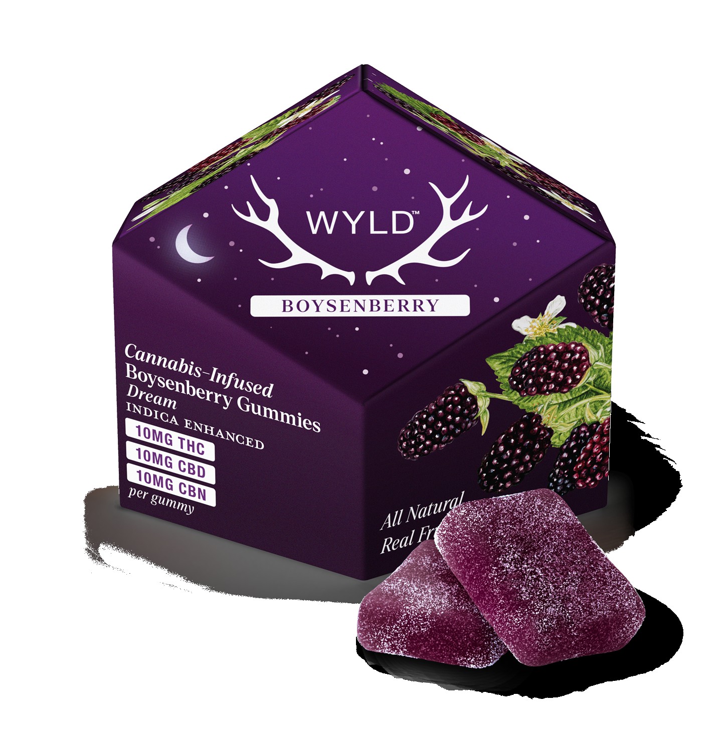 Wyld Boysenberry 1:1:1 10 Gummies 100MG THC Edibles