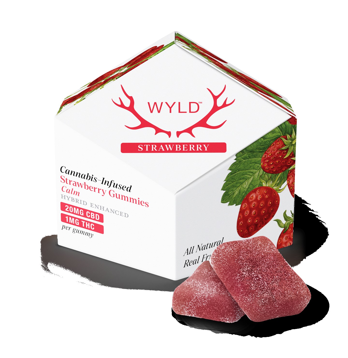 Wyld Strawberry 20:1 10 Gummies THC 10MG Edibles