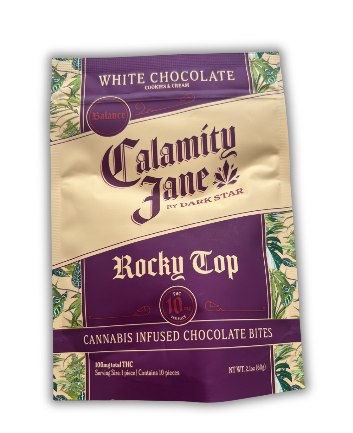 Rocky Top | White Chocolate Cookies & Cream | 10PK | THC 100MG | Edibles