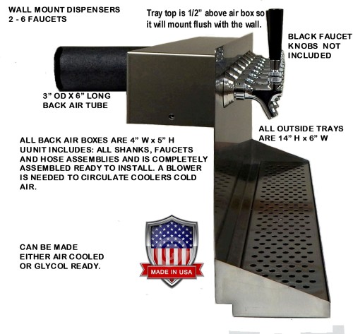 Wall Mount Dispenser with Drip Tray, Glycol Ready