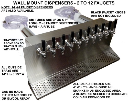Wall Mount Dispenser with Drip Tray, Glycol Ready