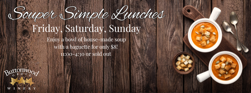 Souper Simple Lunches at Buttonwood Grove Winery