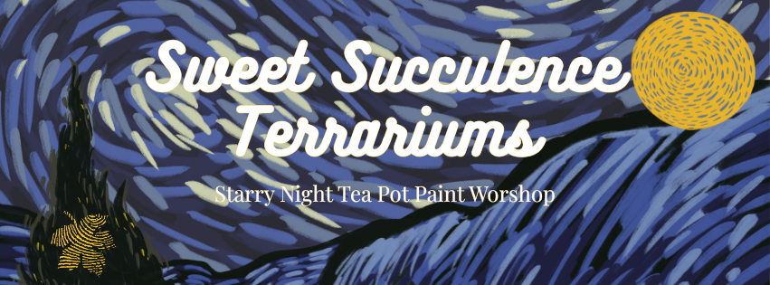 Starry Night Teapot Paint Workshop at Hosmer Winery