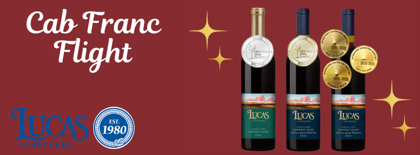 Award-Winning Cab Franc Flight at Lucas Vineyards