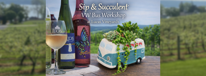 Sip and Succulent: VW Bus Workshop at Lucas Vineyards