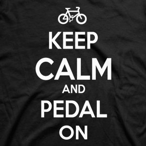 Keep Calm and Pedal On t-shirt