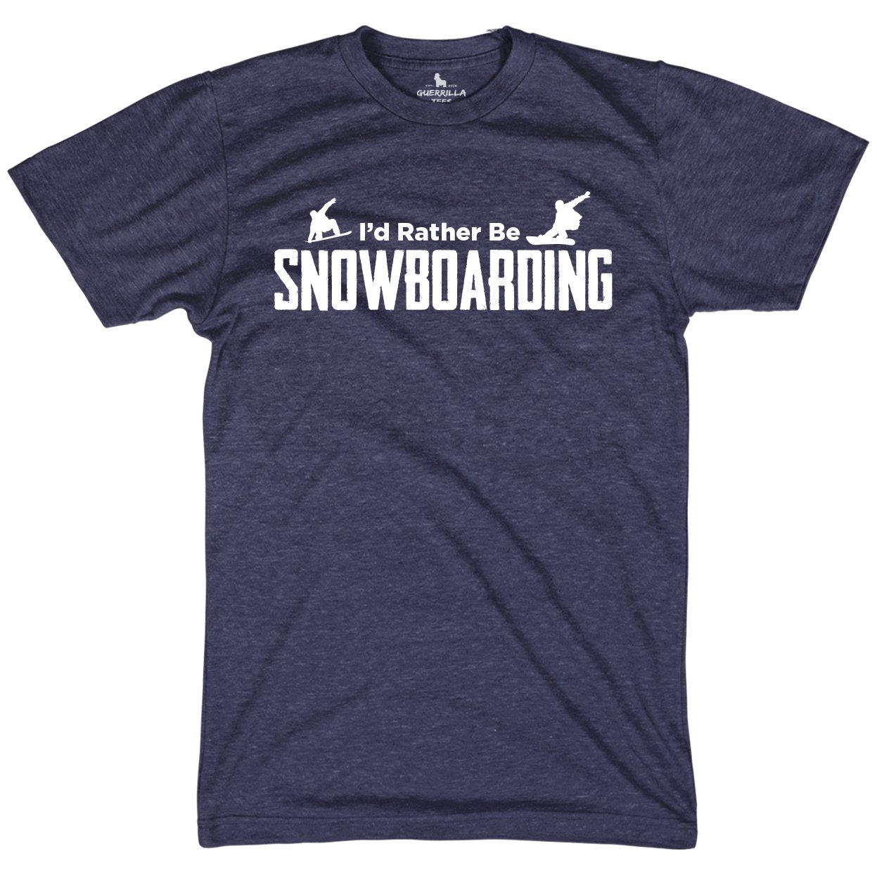 Buzz Shirts: Maglietta Da Snowboard Uomo E Donna "I'd Rather Be Snowboarding" In Cotone Biologico