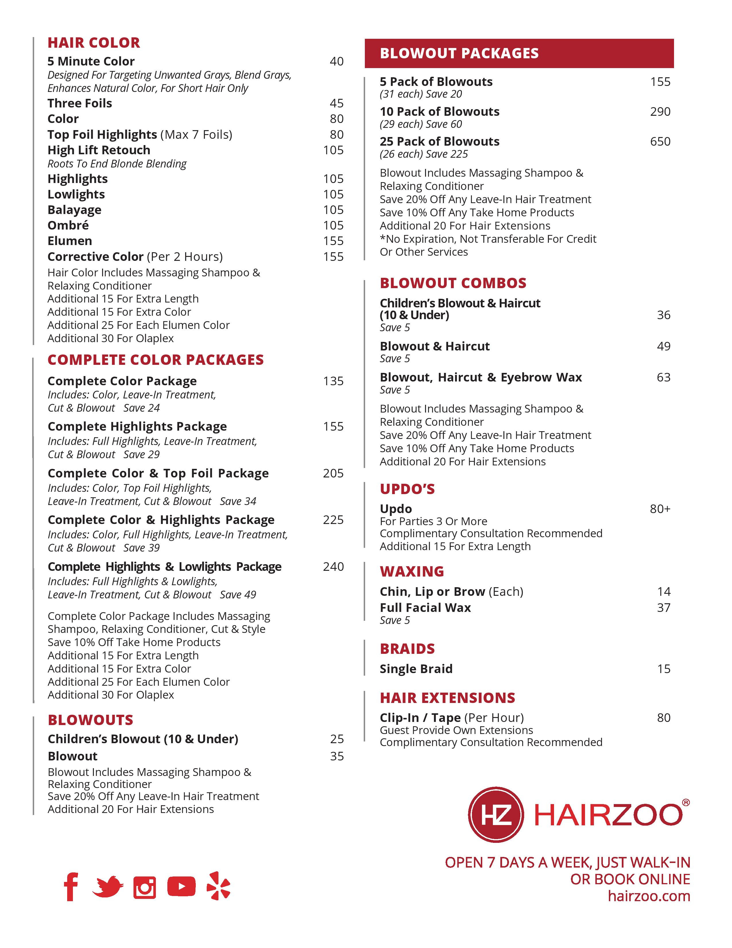 New York Haircut Prices Hairzoo