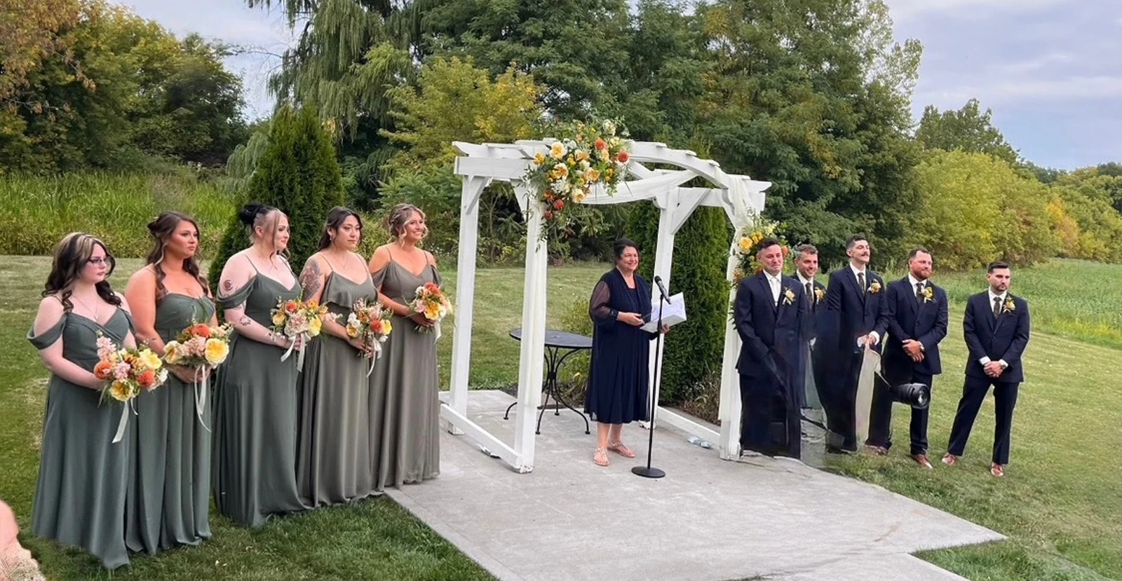 officiant during wedding ceremony