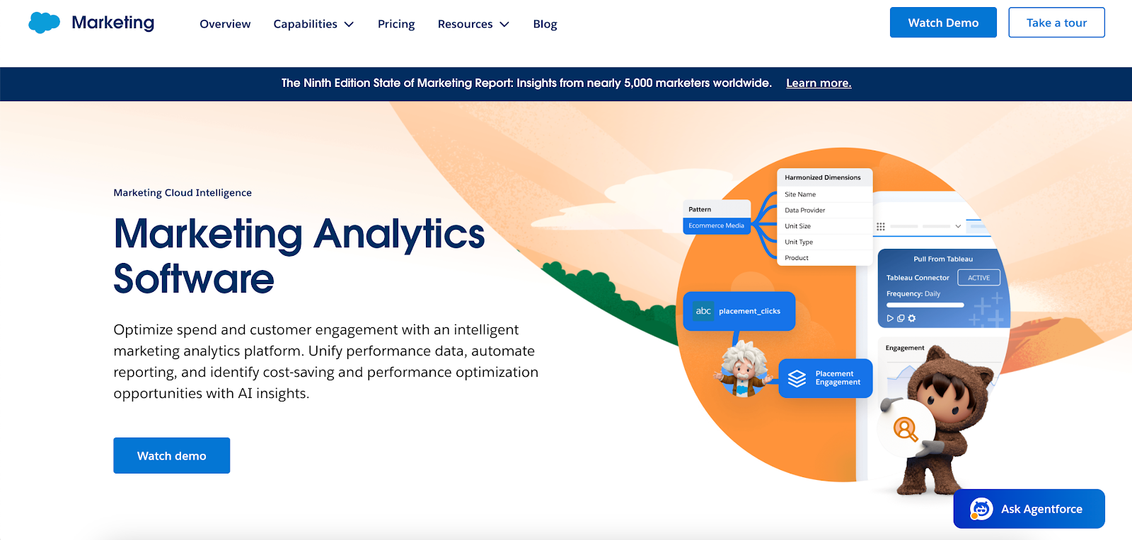 Marketing Cloud Intelligence page in the Salesforce website