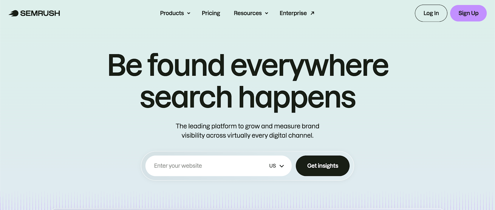 Semrush website homepage