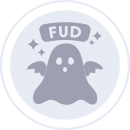 A circle with a grey ghost with wings.  Above the ghost is the acroynim FUD with two stars on each side.