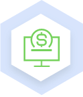 Computer with money icon