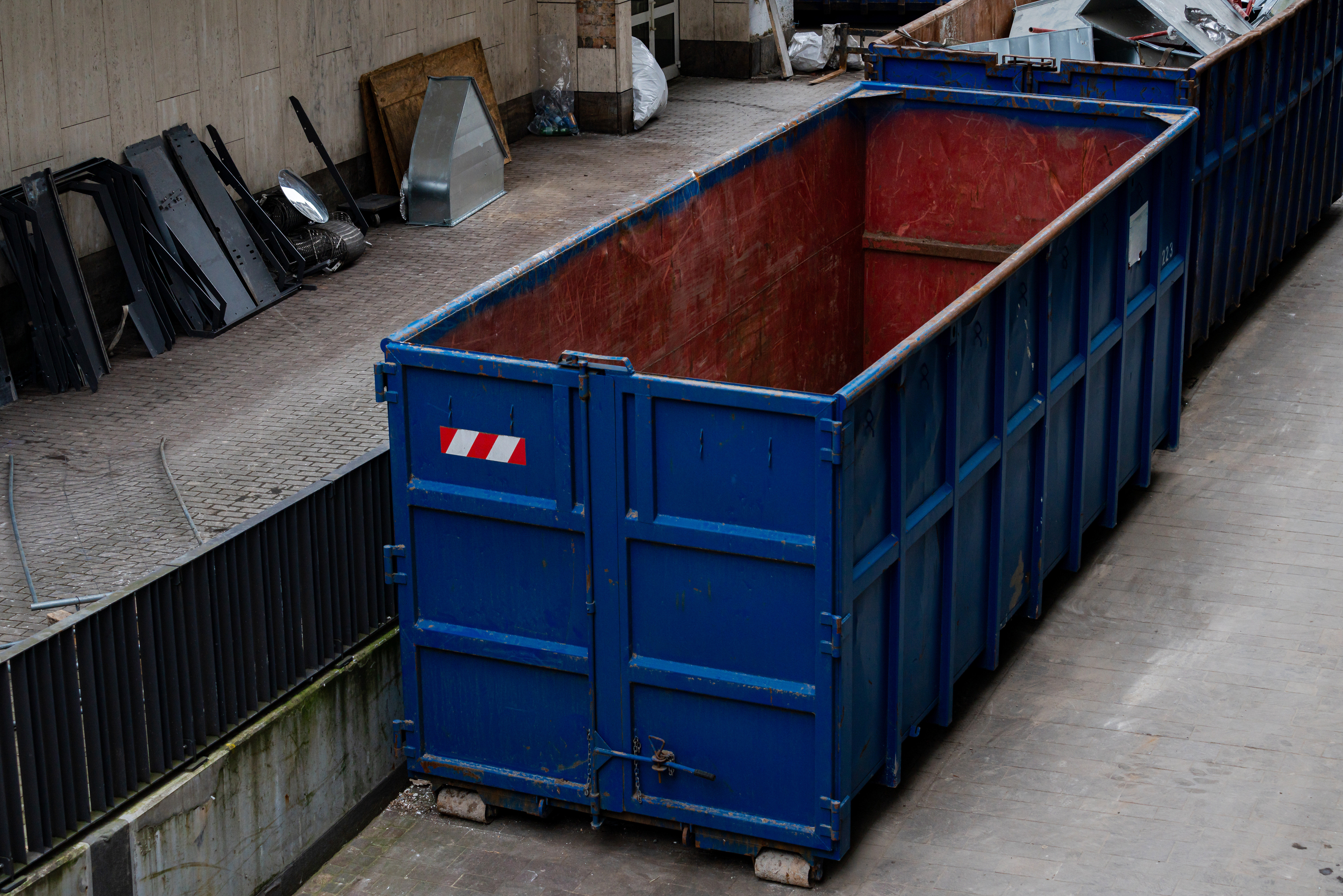 An empty dumpster