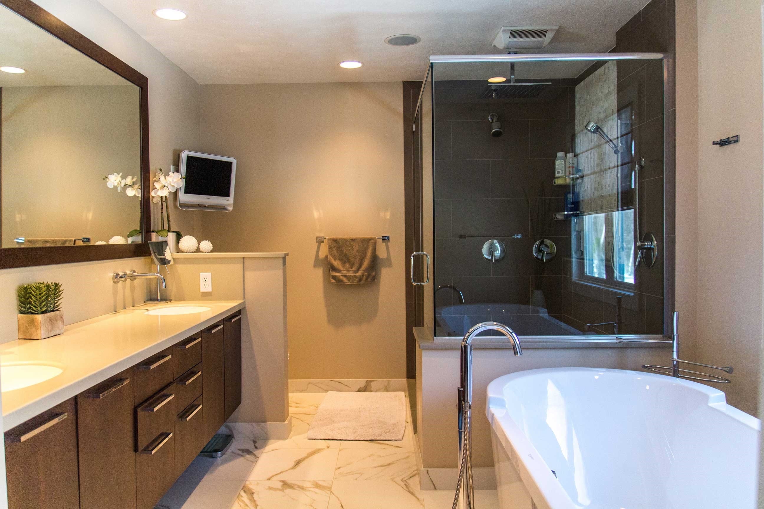 Floating Bathroom Vanity in Rochester, NY Bathroom Remodel