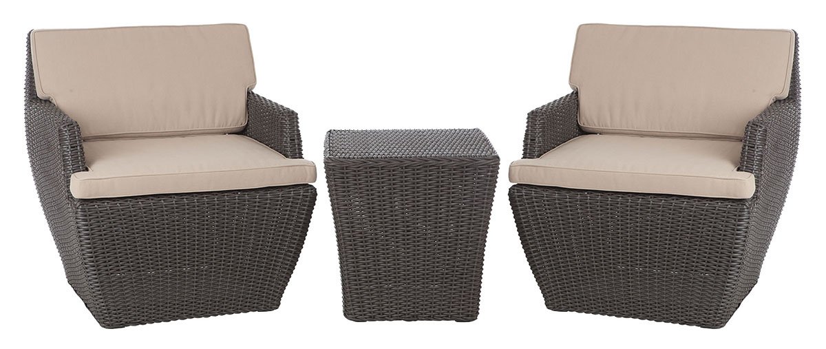 Bel Cubo Square Wicker Bistro Set Diverse Designs Llc Bel Cubo Square Wicker Bistro Set
