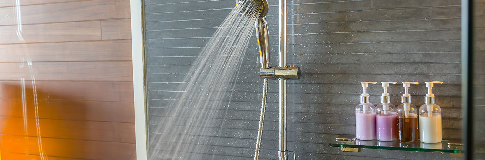 shower head in use