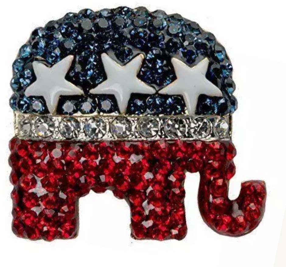 Crystal elephant Pin $39.95