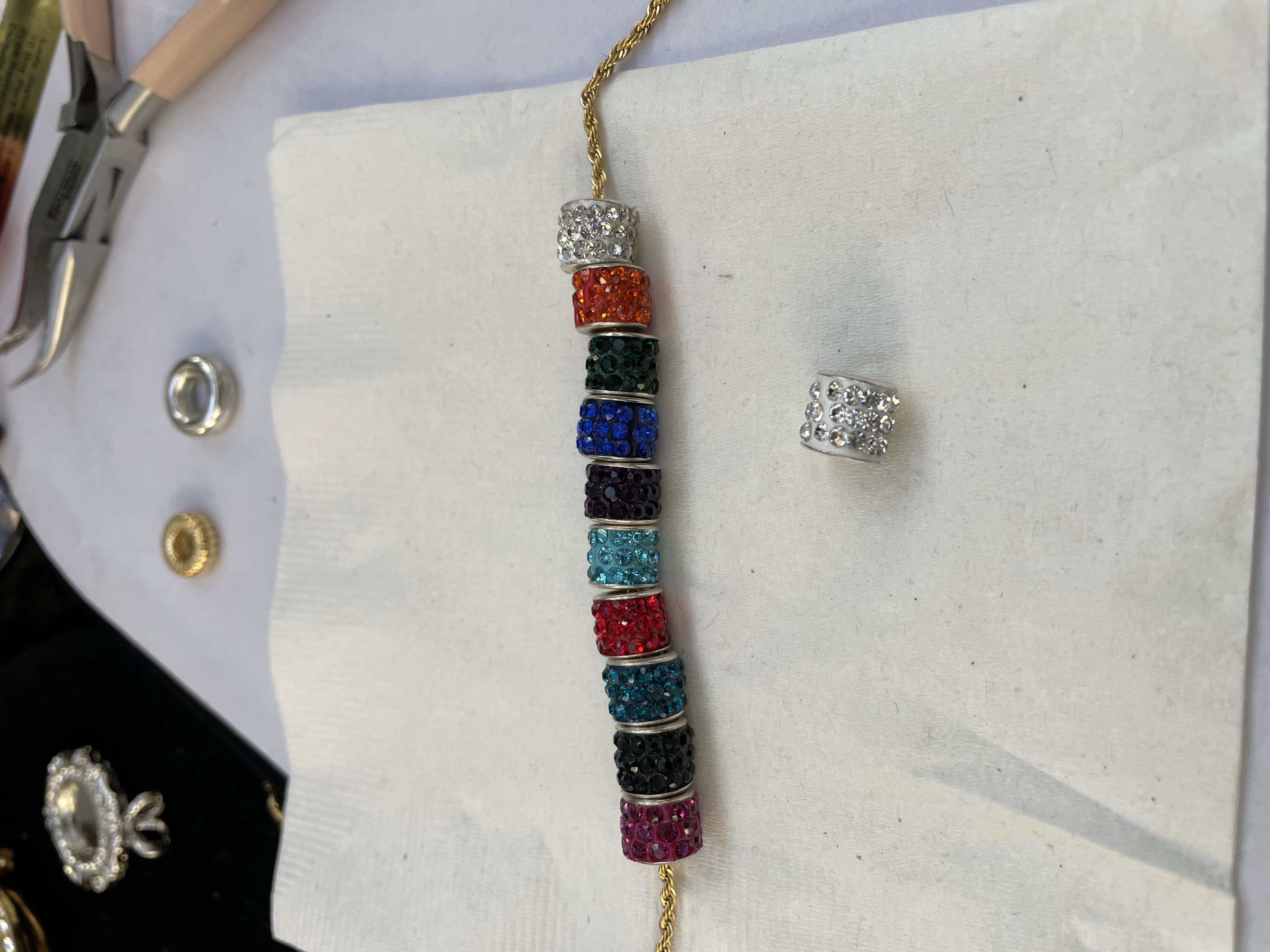 Crystal spacers $12 each