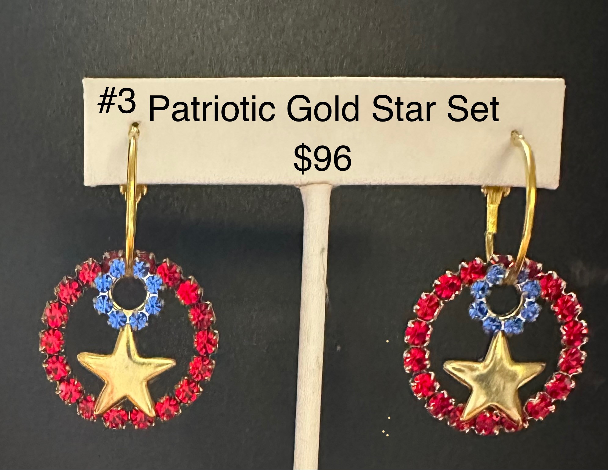 Patriotic Gold Star set #3  $96 pair