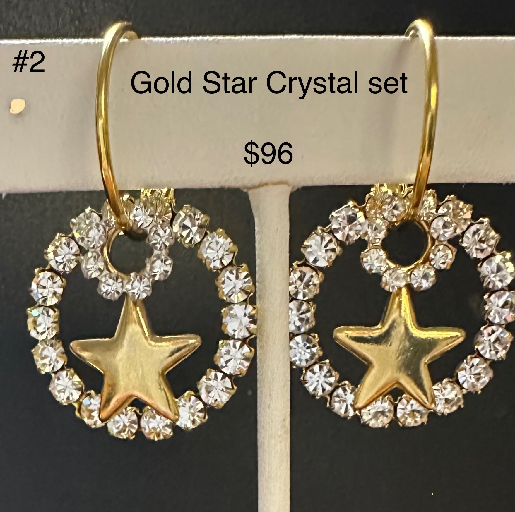 Gold Star Crystal set # 2  $96 pair