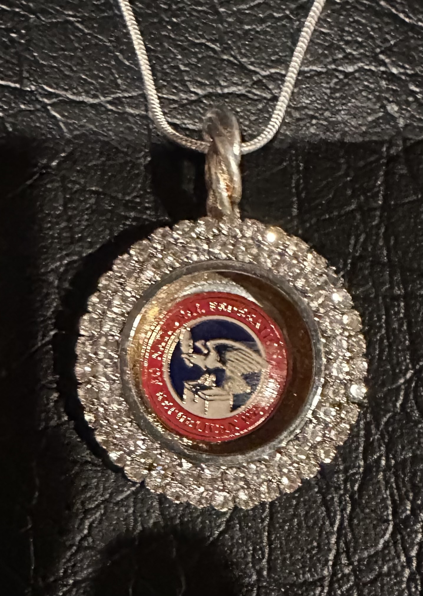 NFRW DOUBLE CRYSTAL MEDALLION $69