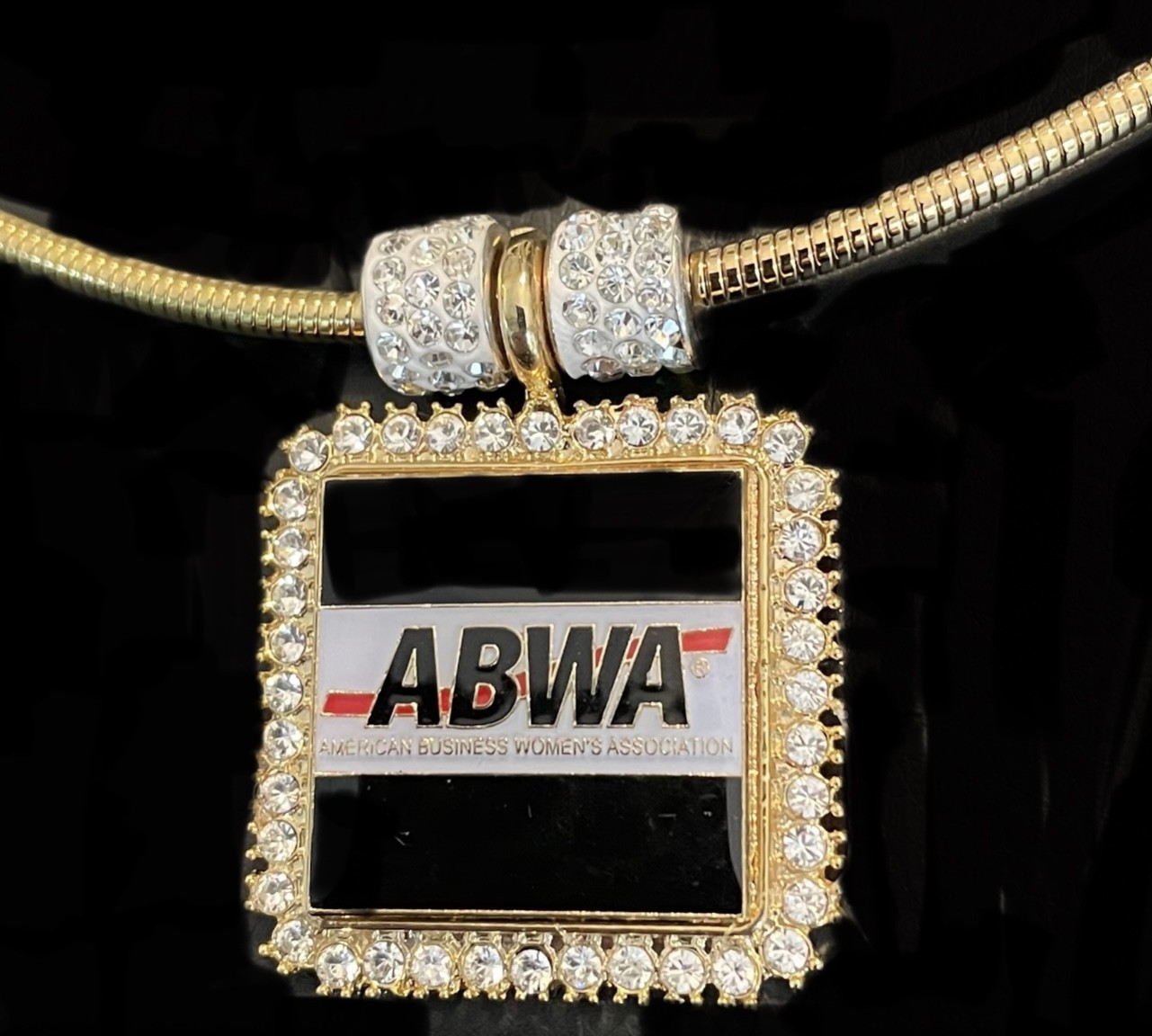 ABWA Square Crystal Medallion $69