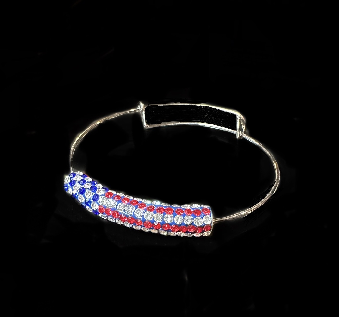 Crystal American Flag expandable bracelet $49