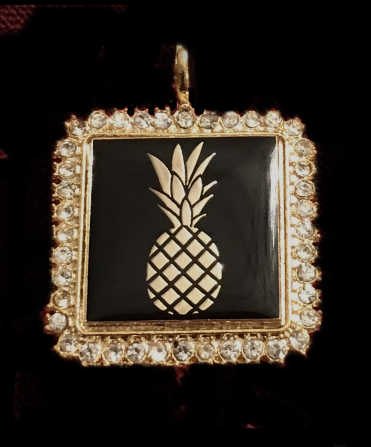 Pineapple Crystal medallion $59