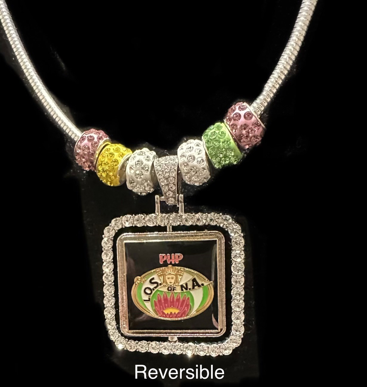 Daisy and LOSNA reversible Crystal medallion set with 6 spacers and push and pull $209