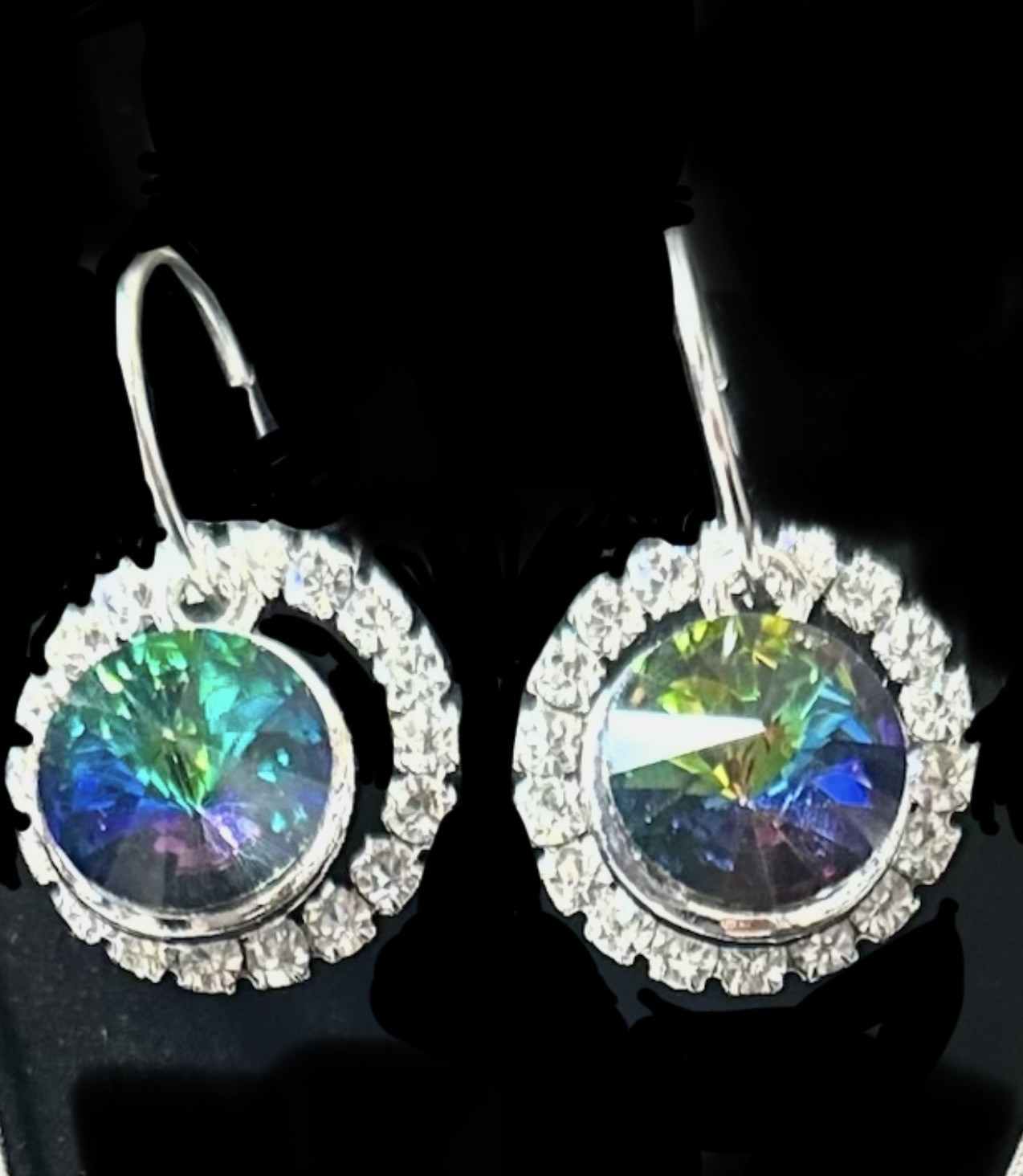 Volcano green earring set
