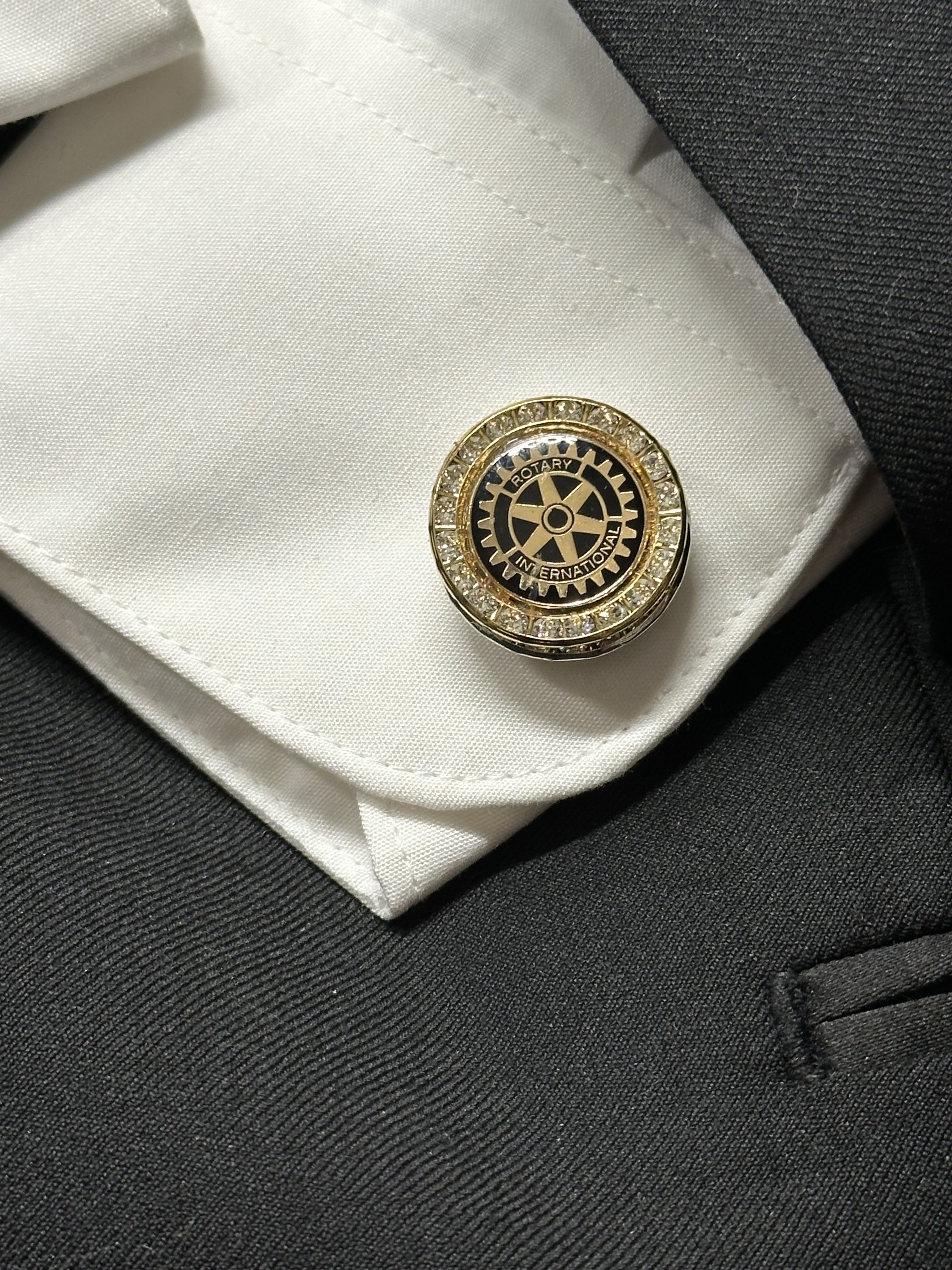 Rotary Crystal Cuff Links