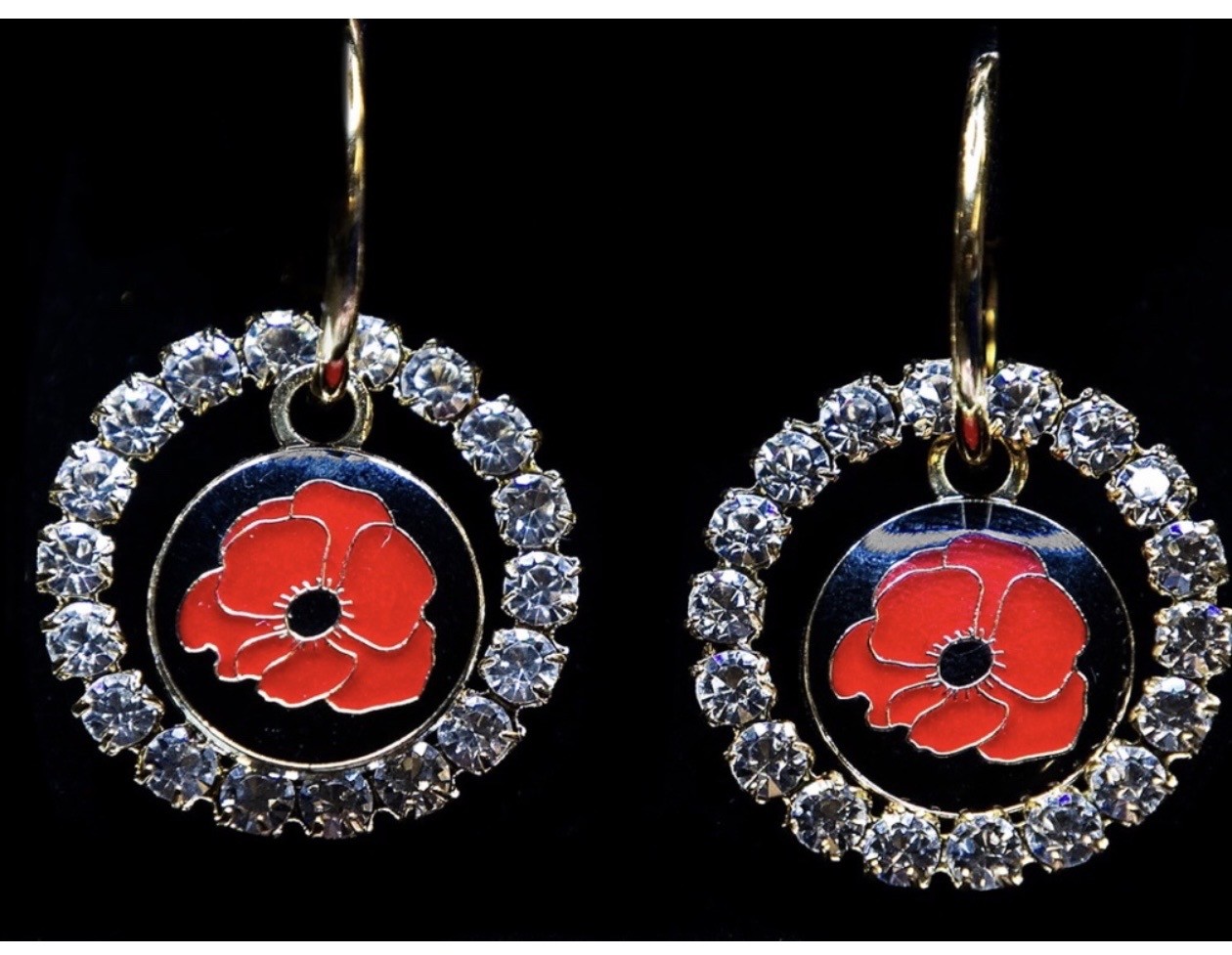 Poppy crystal earring set