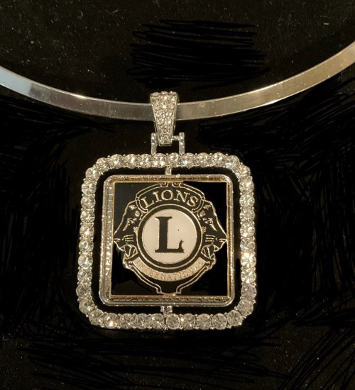 Lions USA/ Canada Forum and Lions International Reversible  Crystal Medallion $99