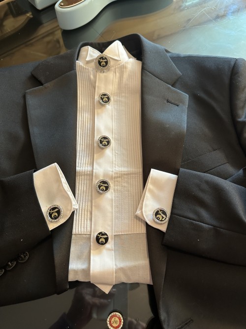 Shriner  MASA Crystal cufflinks made with Swarovski Crystal $79 pair
