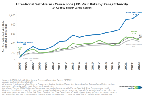 ED Visit Rates for Self-Harm by Race and Ethnicity