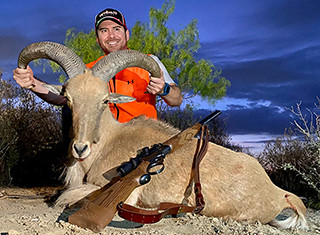 hunter with trophy ram 4 amigos ranch