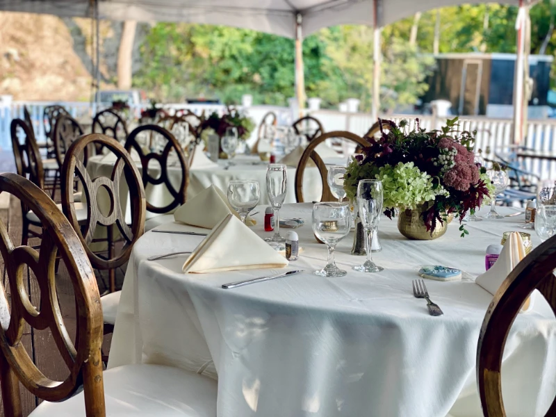 Bridal shower catering setup