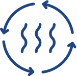 Air duct sealing icon for better airflow.